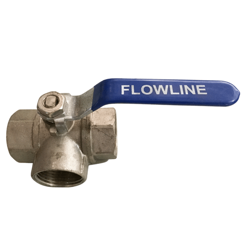 3-Way Brass Ball Valves T-Port (Side Entry)