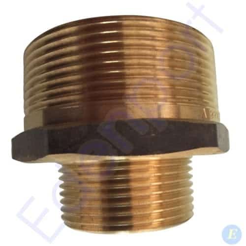 Dr Brass Hexagon Nipples - Reducing