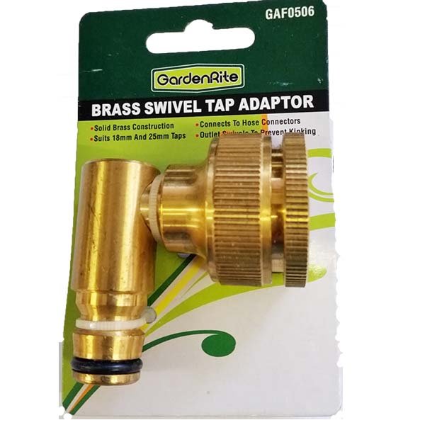 Tap Adapt Swivel - 19-25MM Brass
