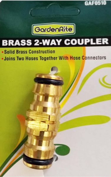 2-Way Coupler Brass