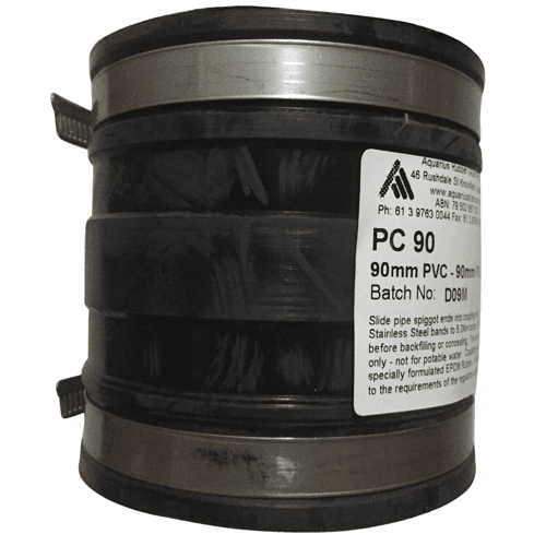 Rubber Pipe Couplings - PVC to PVC