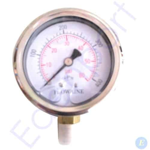 Glycerine Filled Pressure Gauge - Dual Face, Bottom Connect Tube